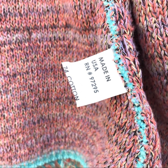 Relais Knitwear Turquoise and Lavender Fringe Cardigan - Picture 11 of 11